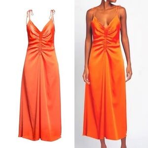 Jason Wu Vibrant Orange Midi Dress